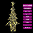 vidaXL Karácsonyfa 240 LED-del Meleg fehér 181 cm PET