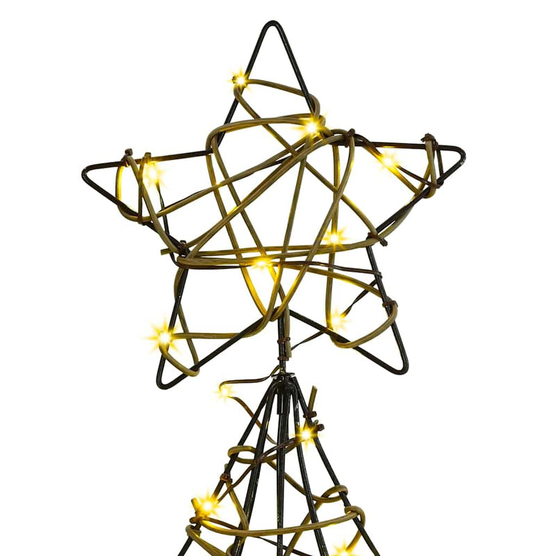 vidaXL Karácsonyfa 120 LED-del Meleg fehér 120 cm Rattan