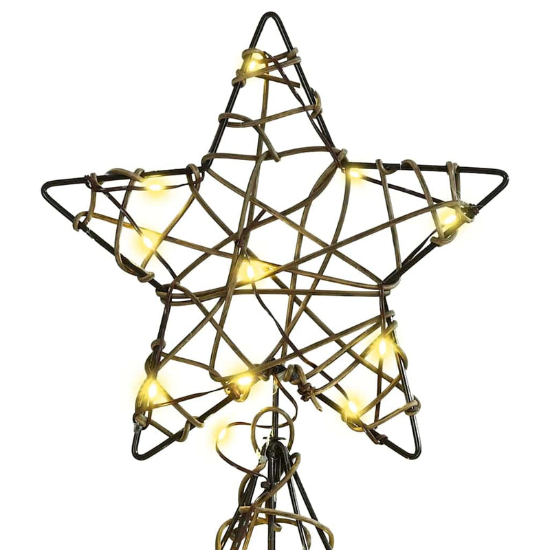 vidaXL Karácsonyfa 160 LED-del Meleg fehér 150 cm Rattan