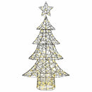 vidaXL Karácsonyfa 160 LED-del Meleg fehér 150 cm Rattan