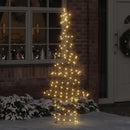 vidaXL Karácsonyfa 240 LED-del Meleg fehér 180 cm Rattan