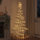 vidaXL Karácsonyfa 240 LED-del Meleg fehér 180 cm Rattan