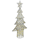 vidaXL Karácsonyfa 240 LED-del Meleg fehér 180 cm Rattan
