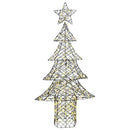vidaXL Karácsonyfa 240 LED-del Meleg fehér 180 cm Rattan