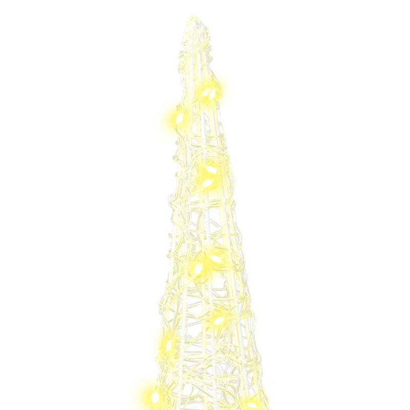 vidaXL Karácsonyfa 90 LED-del 3 pcs Meleg fehér 20 x 20 x 80 cm Akril