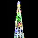 vidaXL Karácsonyfa 90 LED-del 3 pcs Sokszínű 20 x 20 x 80 cm Akril