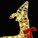 vidaXL Rénszarvas család 3 pcs Meleg fehér 67 x 26 x 127 cm PET