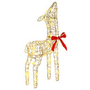 vidaXL Rénszarvas család 3 pcs Meleg fehér 67 x 26 x 127 cm PET