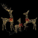 vidaXL Rénszarvas család 3 pcs Meleg fehér 67 x 26 x 127 cm PET