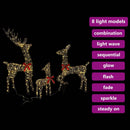 vidaXL Rénszarvas család 3 pcs Meleg fehér 67 x 26 x 127 cm PET