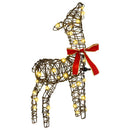 vidaXL Rénszarvas család 3 pcs Meleg fehér 67 x 26 x 127 cm Rattan