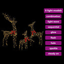 vidaXL Rénszarvas család 3 pcs Meleg fehér 67 x 26 x 127 cm Rattan