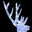 vidaXL Rénszarvas család 3 pcs Hideg feher 68 x 26 x 127 cm szövet