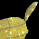 vidaXL Rénszarvas család 3 pcs Meleg fehér 68 x 26 x 127 cm szövet