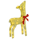 vidaXL Rénszarvas család 3 pcs Meleg fehér 68 x 26 x 127 cm szövet