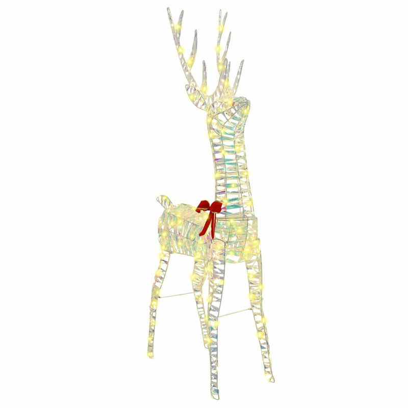 vidaXL 3D rénszarvas Meleg fehér 128 cm PET