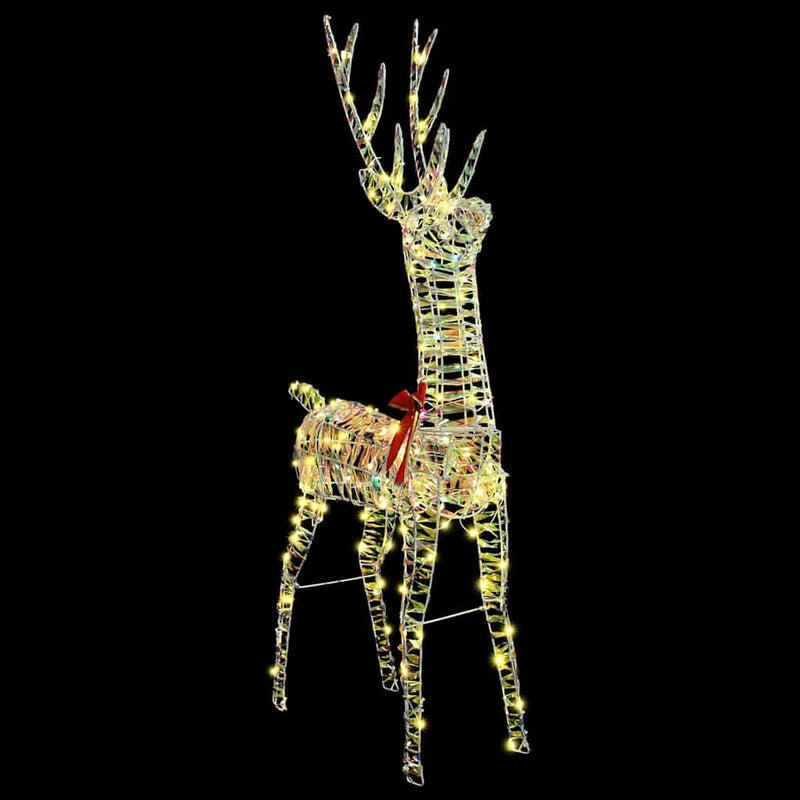 vidaXL 3D rénszarvas Meleg fehér 128 cm PET