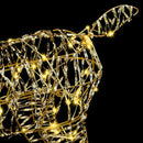 vidaXL 3D rénszarvas 140 LED-del Meleg fehér 128 cm PET