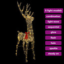 vidaXL 3D rénszarvas 140 LED-del Meleg fehér 128 cm PET