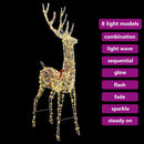 vidaXL 3D rénszarvas 250 LED Meleg fehér 96 x 40 x 180 cm PET
