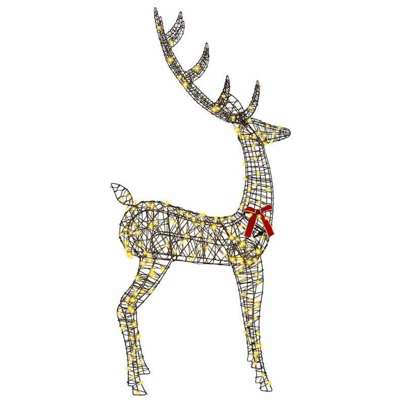 vidaXL 3D rénszarvas Meleg fehér 180 cm Rattan