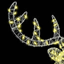 vidaXL Rénszarvas fej 140 LED-del Meleg fehér 60 cm Akril