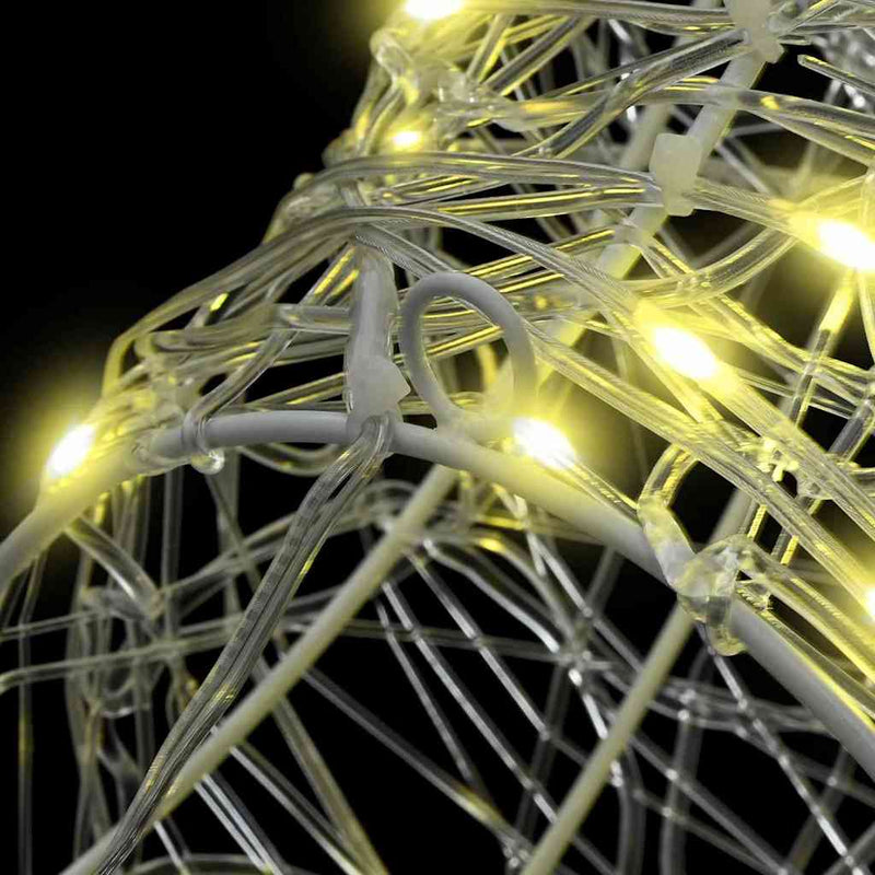 vidaXL Rénszarvas fej 140 LED-del Meleg fehér 60 cm Akril