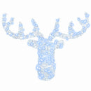 vidaXL Rénszarvas fej Hideg feher 68 x 36.5 x 62.5 cm Akril
