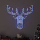vidaXL Rénszarvas fej 140 LED-del Kék 68 x 36,5 x 62,5 cm Akril