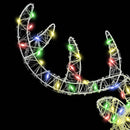 vidaXL Rénszarvas fej 140 LED-del színes 60 cm Akril