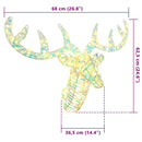 vidaXL Rénszarvas húzta szán Meleg fehér 68 x 36.5 x 62.5 cm PET