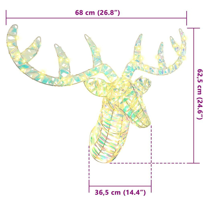 vidaXL Rénszarvas húzta szán Meleg fehér 60 cm PET