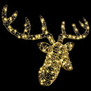 vidaXL Rénszarvas húzta szán Meleg fehér 68 x 36.5 x 62.5 cm PET