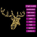 vidaXL Rénszarvas húzta szán Meleg fehér 68 x 36.5 x 62.5 cm PET