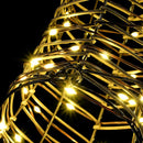 vidaXL Rénszarvas húzta szán 140 LED-del Meleg fehér 60 cm Rattan