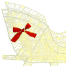 vidaXL Rénszarvas húzta szán Meleg fehér 70 x 26 x 128,5 cm Akril