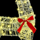 vidaXL Rénszarvas húzta szán Meleg fehér 70 x 26 x 128,5 cm Akril