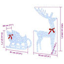 vidaXL Rénszarvas húzta szán Hideg feher 70 x 26 x 128,5 cm Akril