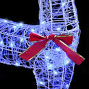 vidaXL Rénszarvas húzta szán 200 LED-del Kék 70 x 26 x 128,5 cm Akril