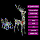 vidaXL Rénszarvas húzta szán színes 70 x 26 x 128,5 cm Akril