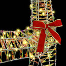 vidaXL Rénszarvas húzta szán Meleg fehér 70 x 26 x 128.5 cm PET