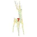 vidaXL Rénszarvas húzta szán Meleg fehér 70 x 26 x 128.5 cm PET