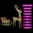 vidaXL Rénszarvas húzta szán Meleg fehér 70 x 26 x 128.5 cm PET