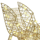 vidaXL Rénszarvas húzta szán Meleg fehér 70 x 26 x 128.5 cm PET