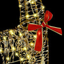 vidaXL Rénszarvas húzta szán Meleg fehér 70 x 26 x 128.5 cm PET