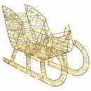 vidaXL Rénszarvas húzta szán Meleg fehér 70 x 26 x 128.5 cm PET