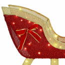 vidaXL Rénszarvas húzta szán Meleg fehér 151 x 28 x 128,5 cm szövet