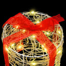 vidaXL Ajándéktáska Díszítés 3 pcs Meleg fehér 20 x 20 x 21 cm Akril