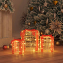vidaXL Ajándéktáska Díszítés 3 pcs Meleg fehér 20 x 20 x 21 cm Akril