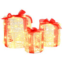 vidaXL Ajándéktáska Díszítés 3 pcs Meleg fehér 20 x 20 x 21 cm Akril